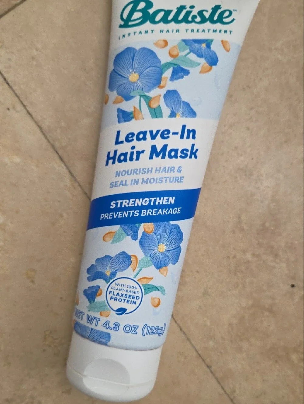 Blue Floral Leave-In Hair Mask for  Strengthening Treatment